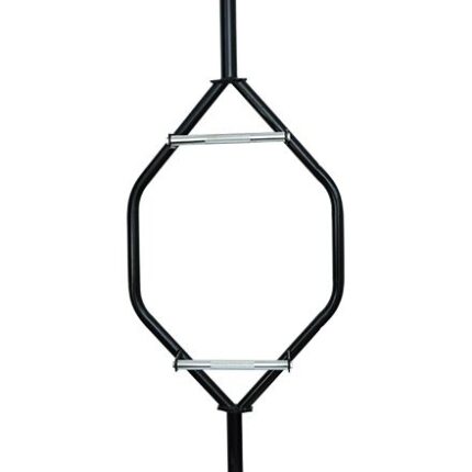 BARRA MACIÇA HEXAGONAL PRETA PEGADA CROMADA