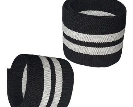 MUNHEQUEIRA ELASTICA LISTRADA 40CM VERDE E PRETA