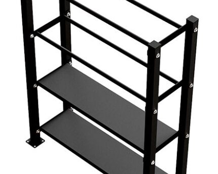 Prateleira para Wall Ball multiuso. Muito boa para organizar seu espaço fitness.