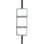 BARRA MACIÇA CROMADA RECARTILHADA H COM PRESILHA 85CM
