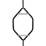 BARRA TUBULAR OLIMPICA HEXAGONAL TUBULAR PRETA PEG CROMADA