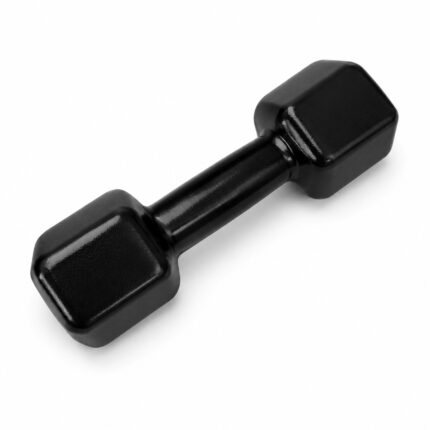 Haltere Dumbell sextavado emborrachado da M1 Fitness.