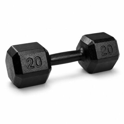 Haltere dumbell pintado sextavado da M1 Fitness.