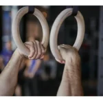 Kit Argola Madeira M1 Fitness Calistenia, Crossfit, Argola suspensa olímpica