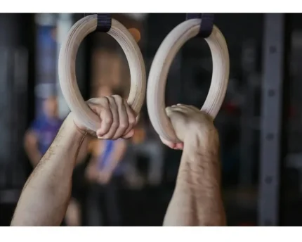 Kit Argola Madeira M1 Fitness Calistenia, Crossfit, Argola suspensa olímpica