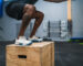 Equipamento Caixa de Salto( box jump ou Plyo box) de crossfit em madeira da M1 Fitness para box completo.