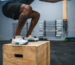 Equipamento Caixa de Salto( box jump ou Plyo box) de crossfit em madeira da M1 Fitness para box completo.