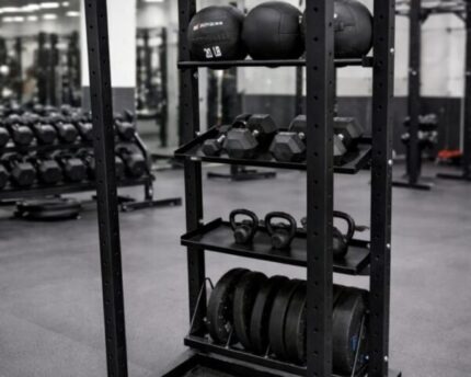 Power Rack customizado 80x80 com trava de segurança M1 Fitness