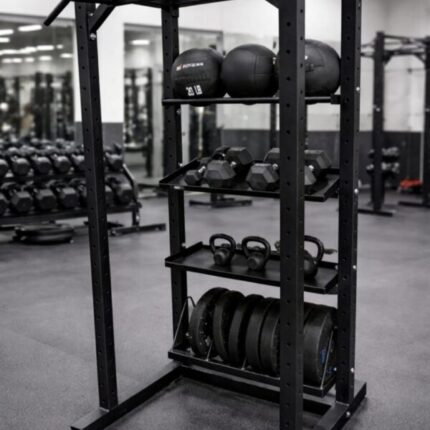 Power Rack customizado 80x80 com trava de segurança M1 Fitness