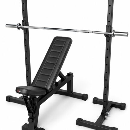 Cavalete para Agachamento com Suporte J-Hook M1 Fitness