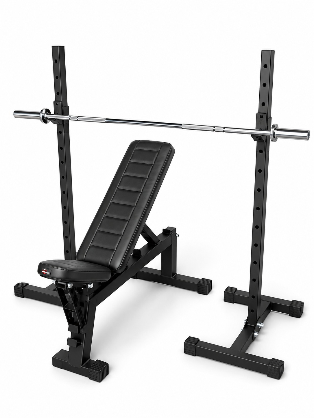 cavalete-para-agachamento-com-suporte-j-hook-m1-fitness-fundo-branco Cavalete para Agachamento com Suporte J-Hook M1 Fitness