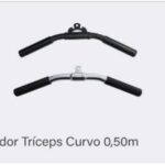 Puxador Tríceps Curvo 50cm M1 Fitness para máquina de cabo