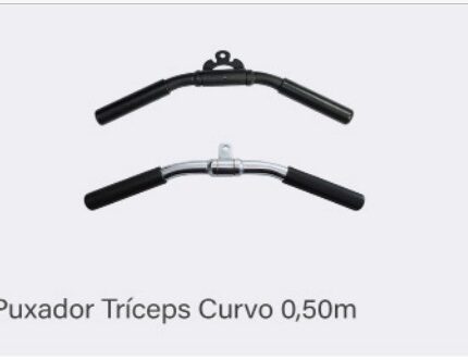 Puxador Tríceps Curvo 50cm M1 Fitness para máquina de cabo