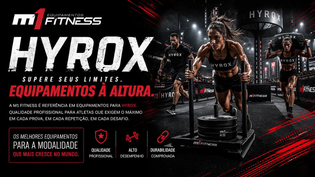 M1 Fitness Equipamentos para musculação, cross training, hyrox e home box.