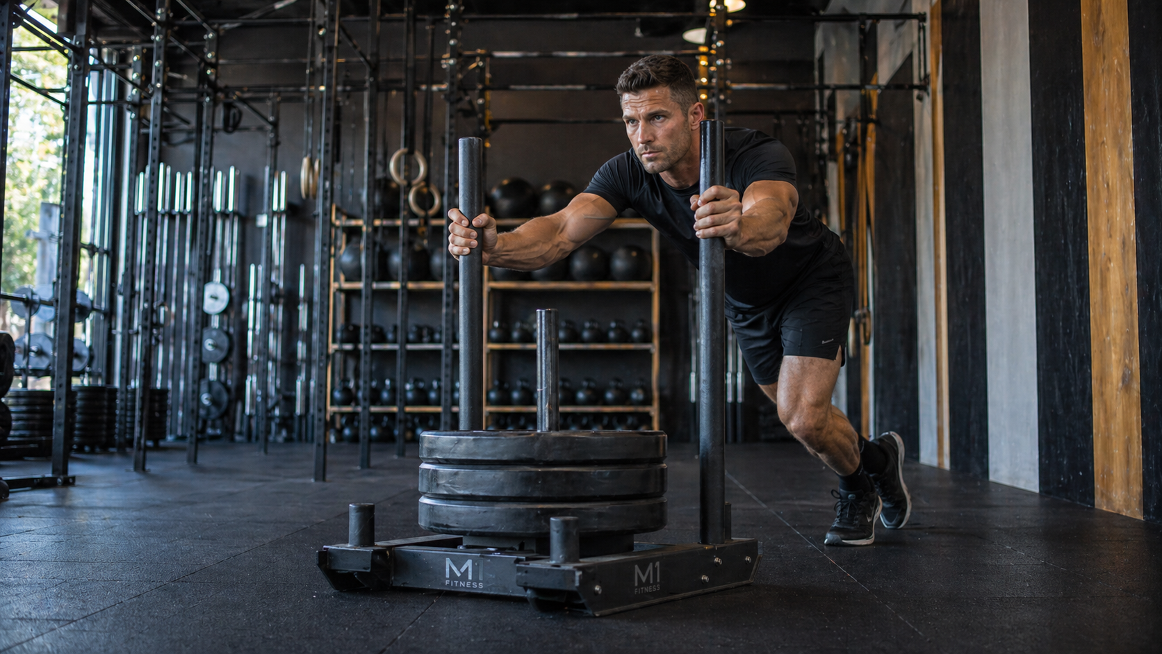 sled push hyrox treno m1 fitness